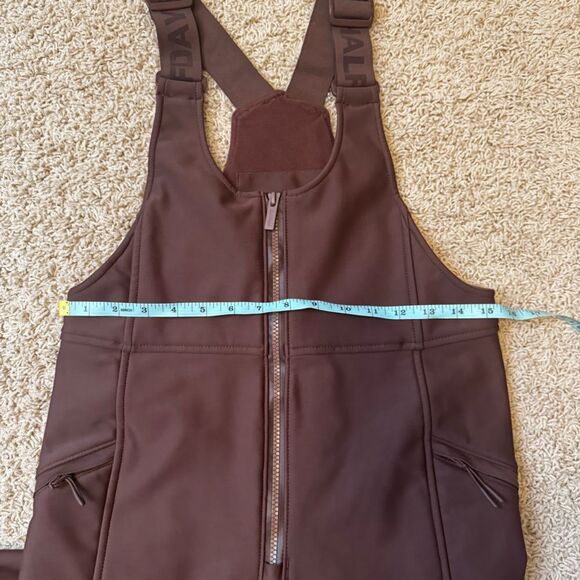 Halfdays Isabel Soft Shell Bib Pant Ski Small Waterproof Brown Spiked Cocoa - Picture 7 of 13